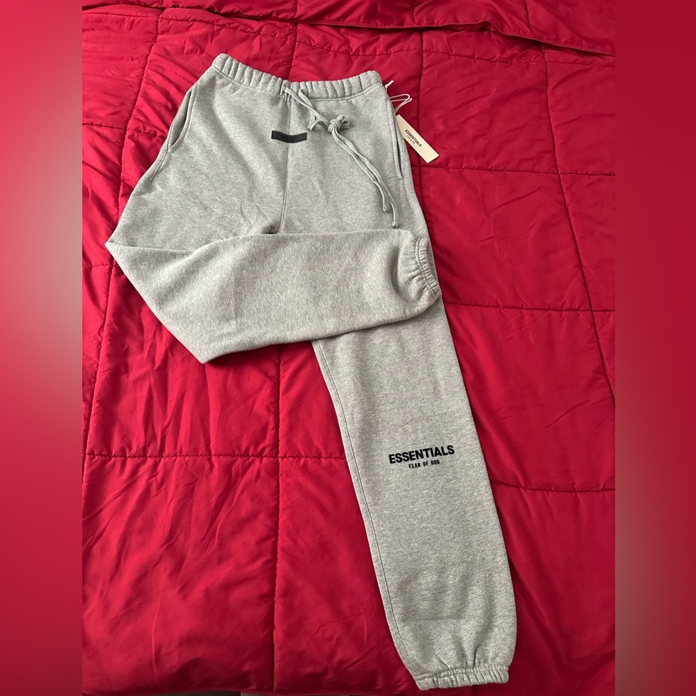 SOLD!!!! NWT Essentials dark gray oatmeal Joggers- Fear Of God